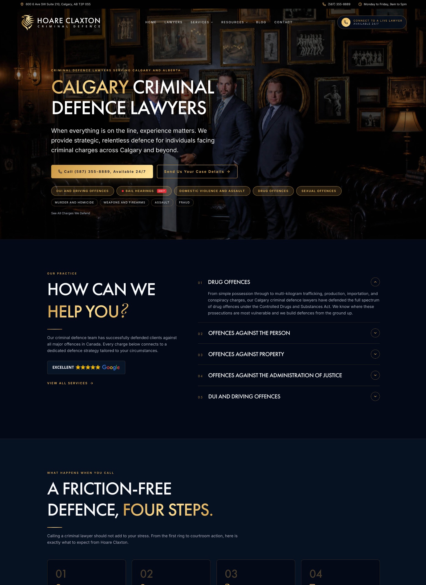 Hoare Claxton criminal defence website rebuilt by ATTRACT